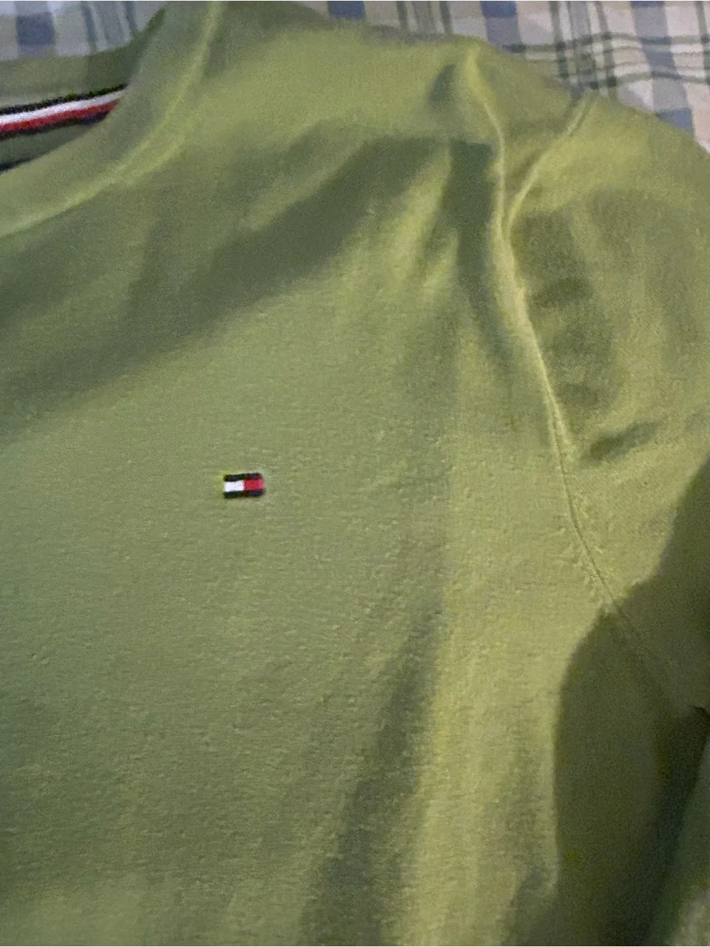 Tommy Hilfiger Men's Lime Green Crewneck Sweater